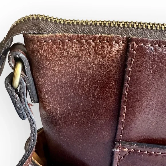 Patricia Nash AVELEY TOTE British Tan Tooled Leather Purse Bag - Picture 11 of 12